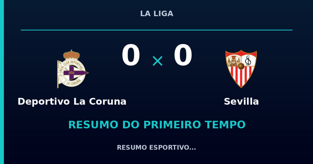 Deportivo La Coruna 0 x 0 Sevilla: resumo do primeiro tempo