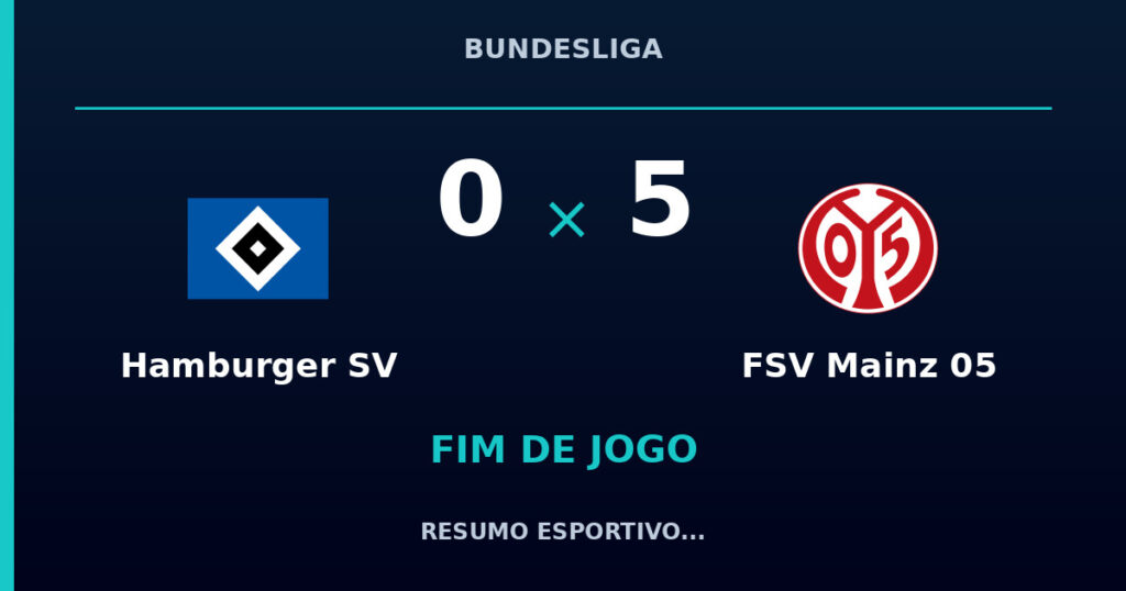 Hamburger SV 0 x 5 FSV Mainz 05: resumo e números da partida
