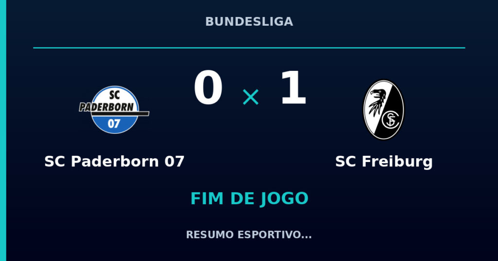 SC Paderborn 07 0 x 1 SC Freiburg: resumo e números da partida