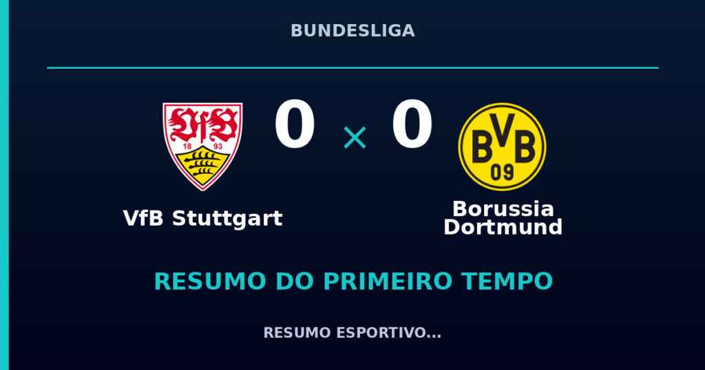 VfB Stuttgart 0 x 0 Borussia Dortmund: resumo do primeiro tempo