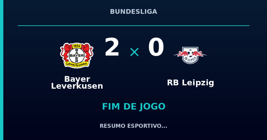 Bayer Leverkusen 2 x 0 RB Leipzig: resumo e números da partida