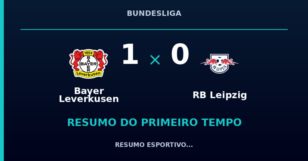 Bayer Leverkusen 1 x 0 RB Leipzig: resumo do primeiro tempo