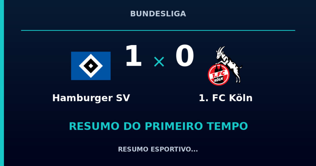 Hamburger SV 1 x 0 1. FC Köln: resumo do primeiro tempo