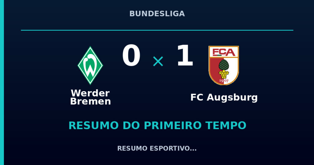 Werder Bremen 0 x 1 FC Augsburg: resumo do primeiro tempo