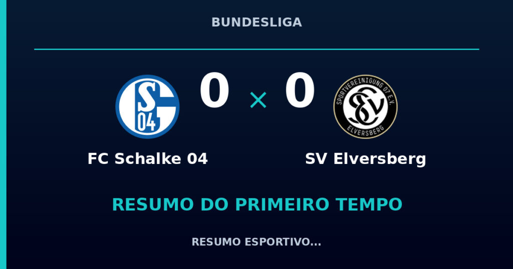 FC Schalke 04 0 x 0 SV Elversberg: resumo do primeiro tempo