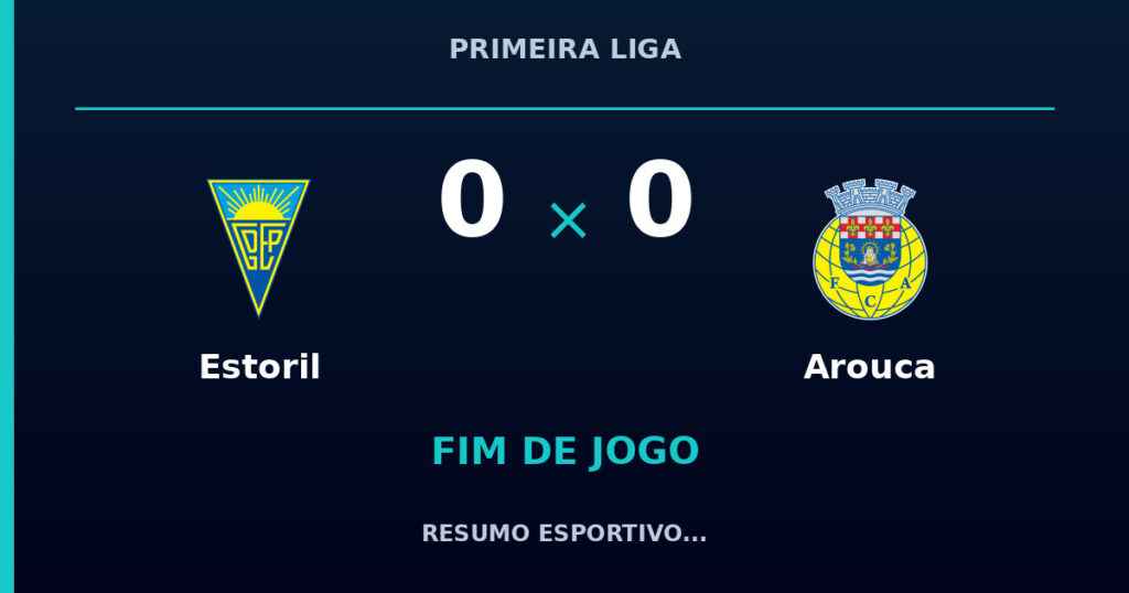 Estoril 0 x 0 Arouca: resumo e números da partida
