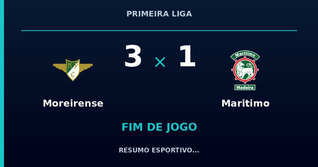 Moreirense 3 x 1 Maritimo: resumo e números da partida
