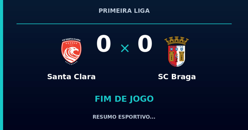 Santa Clara 0 x 0 SC Braga: resumo e números da partida