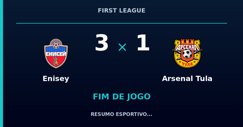 Enisey 3 x 1 Arsenal Tula: resumo e números da partida