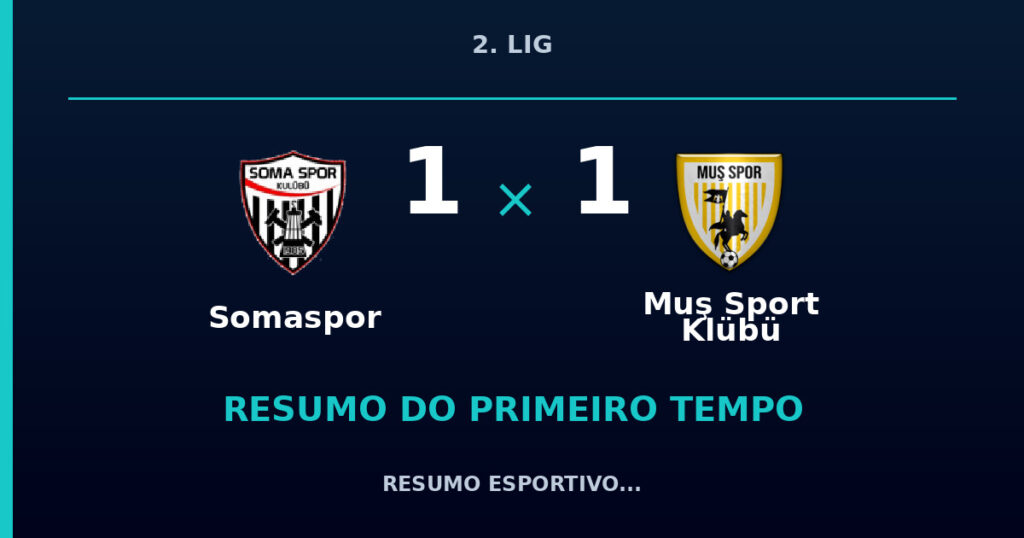 Somaspor 1 x 1 Muş Sport Klübü: resumo do primeiro tempo
