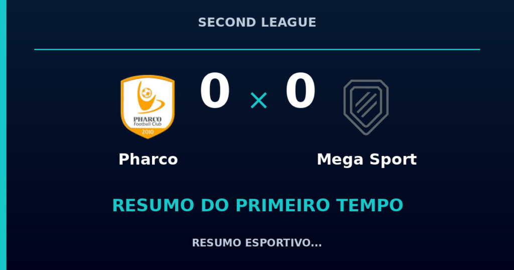 Pharco 0 x 0 Mega Sport: resumo do primeiro tempo