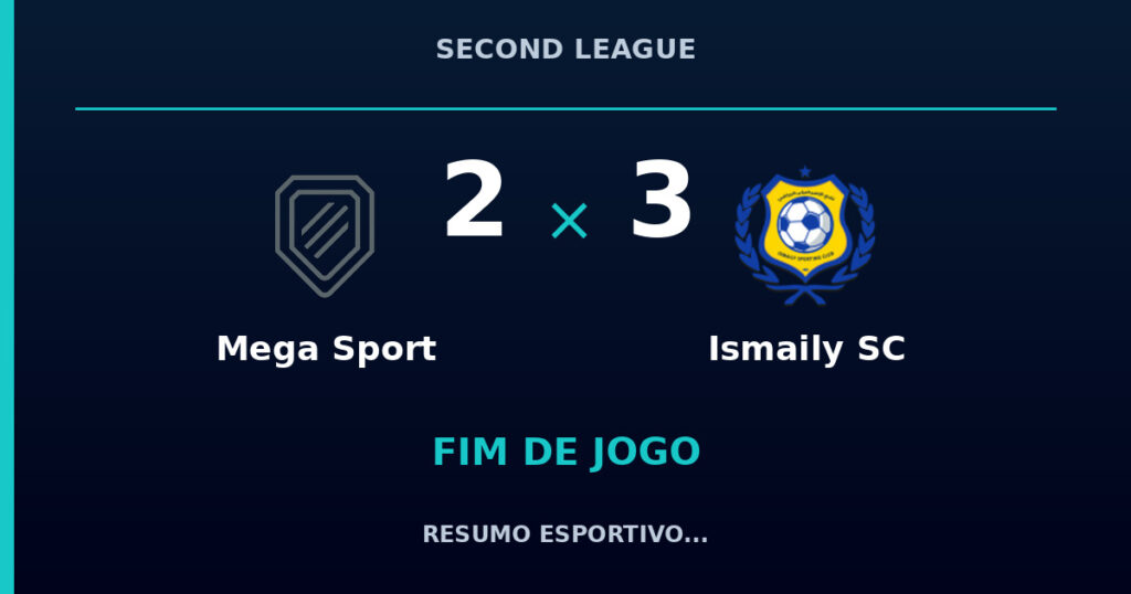 Mega Sport 2 x 3 Ismaily SC: resumo e números da partida