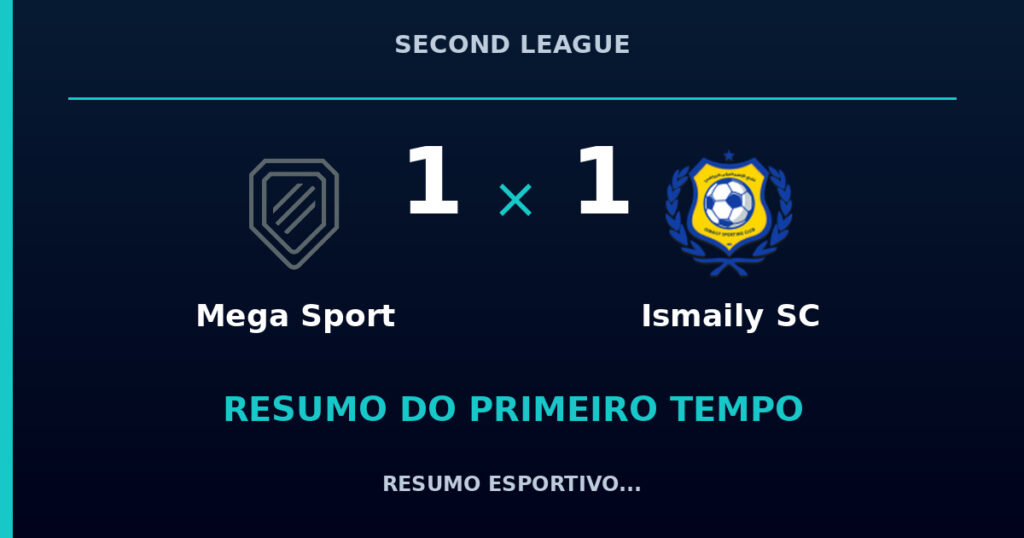 Mega Sport 1 x 1 Ismaily SC: resumo do primeiro tempo