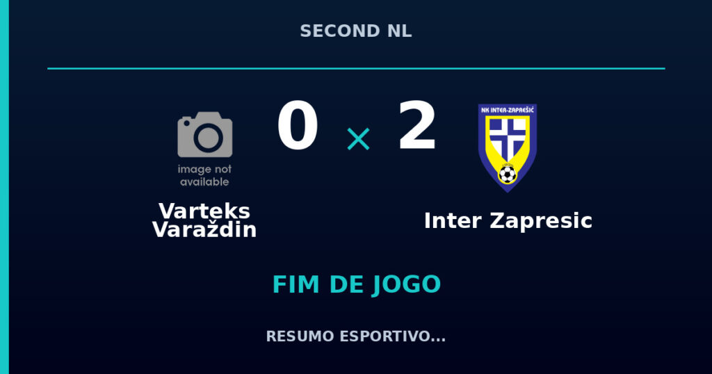 Varteks Varaždin 0 x 2 Inter Zapresic: resumo e números da partida