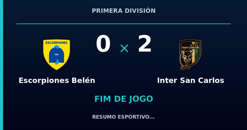 Escorpiones Belén 0 x 2 Inter San Carlos: resumo e números da partida