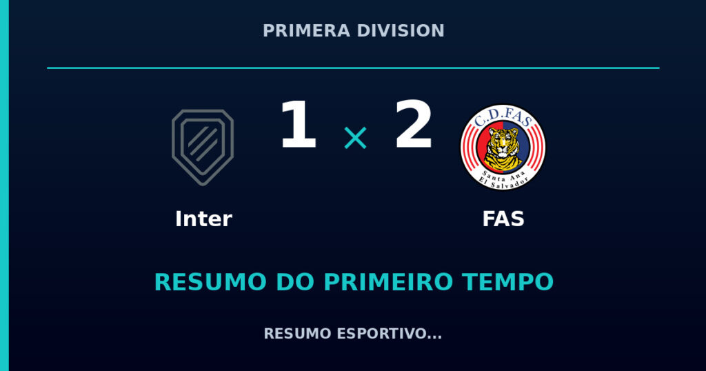 Inter 1 x 2 FAS: resumo do primeiro tempo