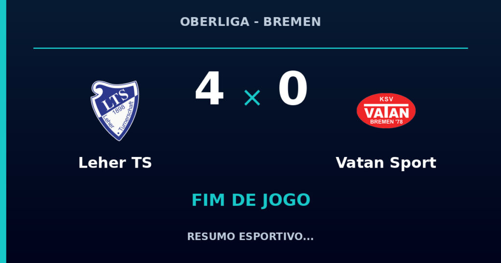 Leher TS 4 x 0 Vatan Sport: resumo e números da partida