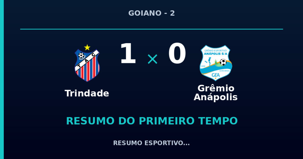 Trindade 1 x 0 Grêmio Anápolis: como foi o primeiro tempo
