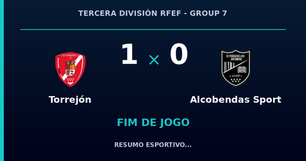Torrejón 1 x 0 Alcobendas Sport: resumo e números da partida