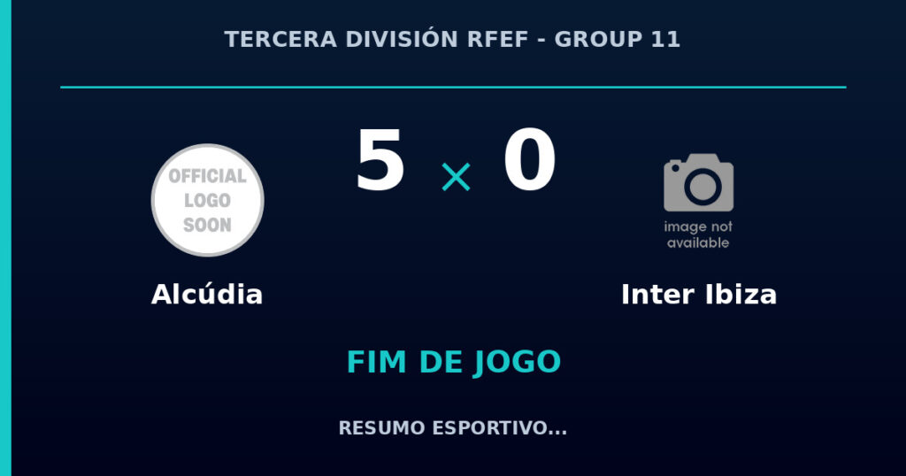 Alcúdia 5 x 0 Inter Ibiza: resumo e números da partida
