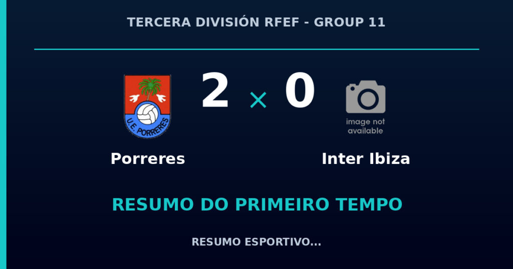Porreres 2 x 0 Inter Ibiza: resumo do primeiro tempo