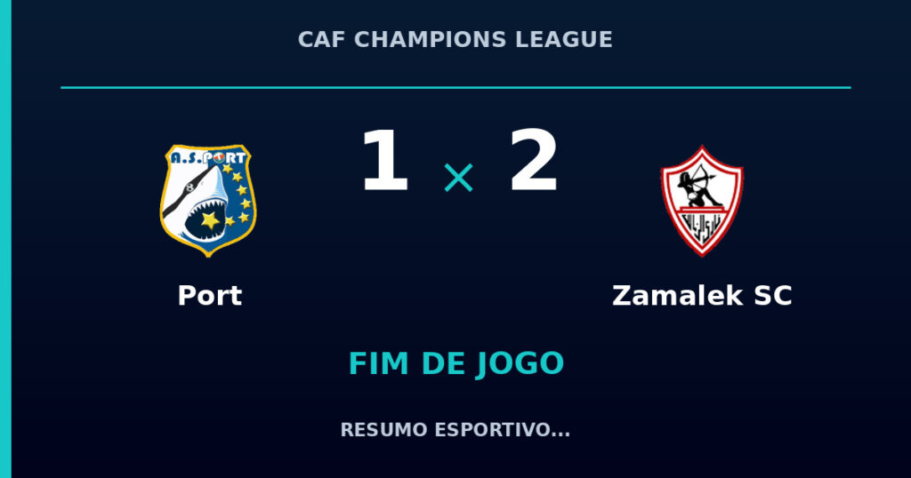 Port 1 x 2 Zamalek SC: resumo e números da partida
