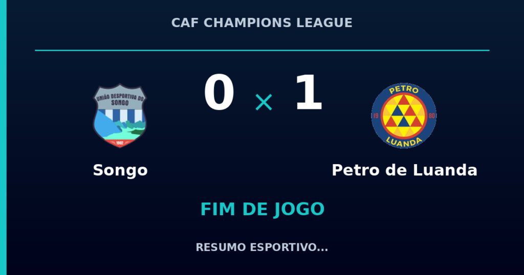 Songo 0 x 1 Petro de Luanda: resumo e números da partida