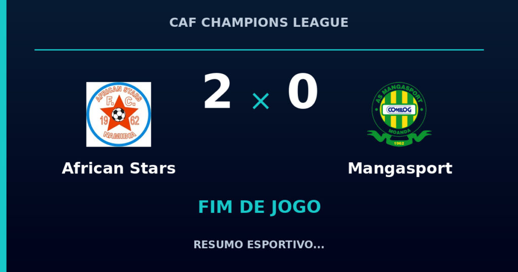 African Stars 2 x 0 Mangasport: resumo e números da partida