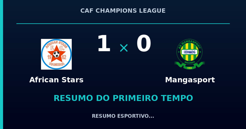 African Stars 1 x 0 Mangasport: resumo do primeiro tempo