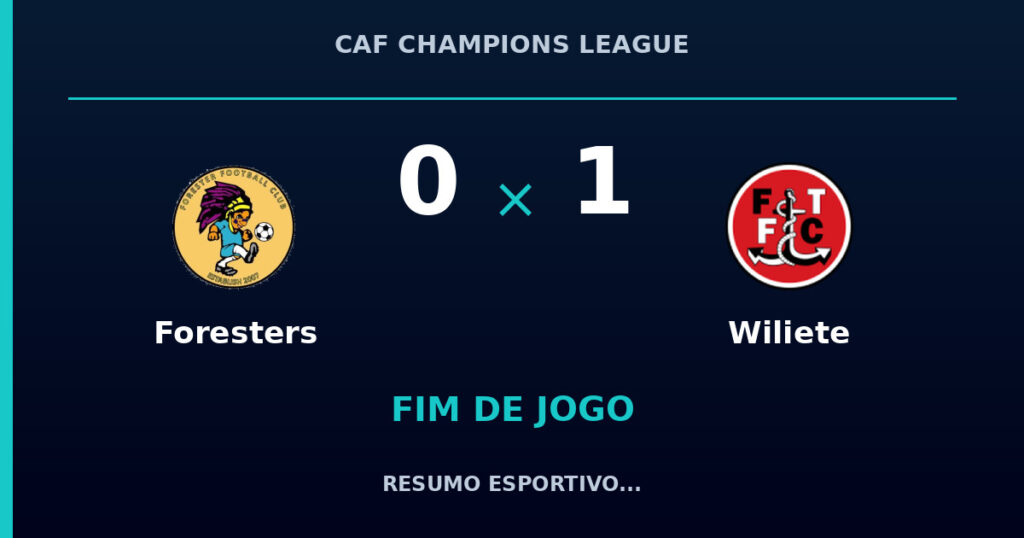 Foresters 0 x 1 Wiliete: resumo e números da partida
