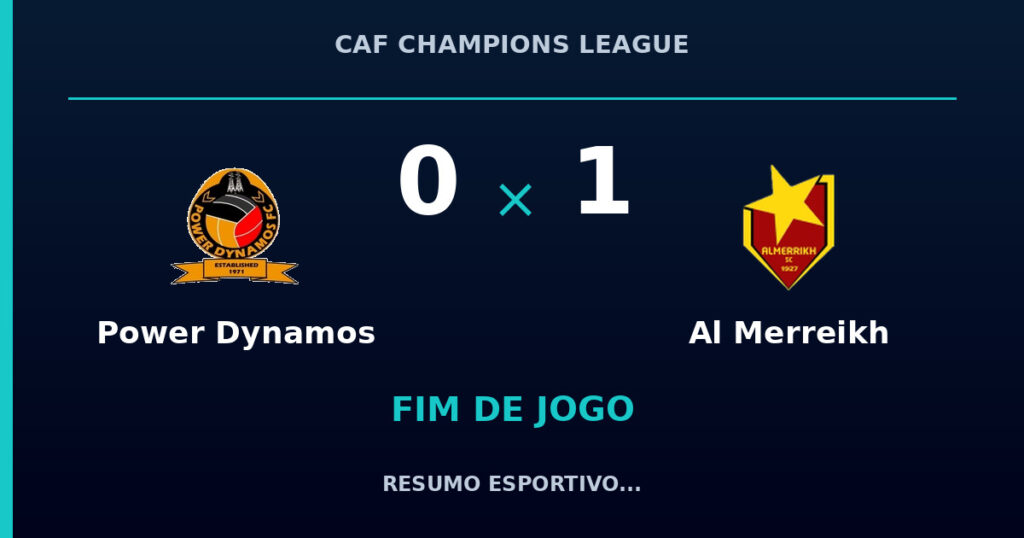 Power Dynamos 0 x 1 Al Merreikh: resumo e números da partida