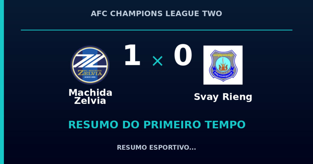 Machida Zelvia 1 x 0 Svay Rieng: resumo do primeiro tempo