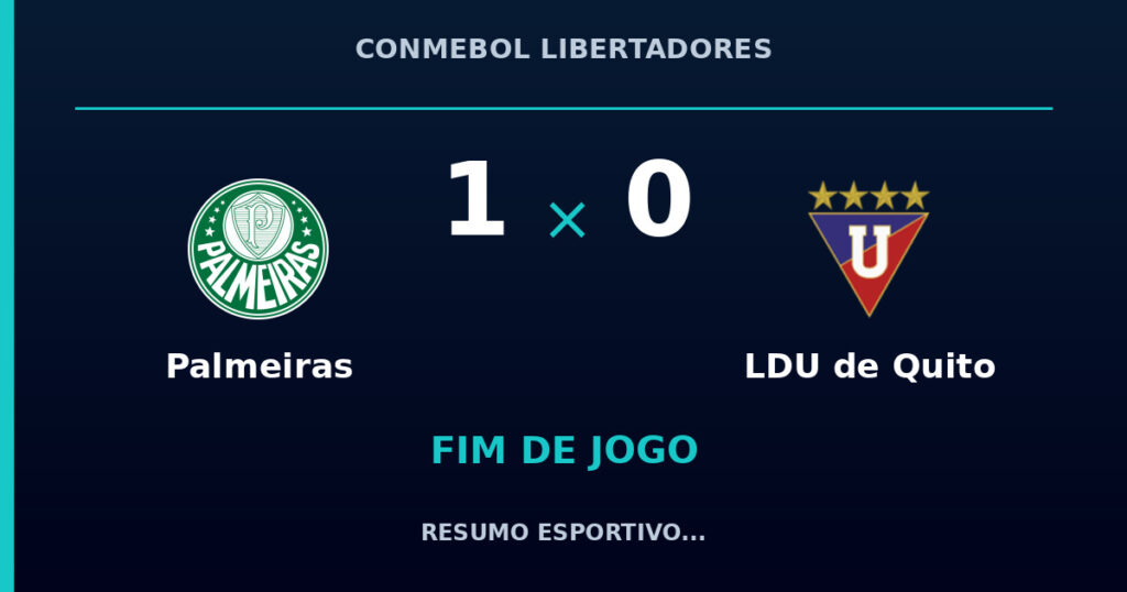 Palmeiras 1 x 0 LDU de Quito: resumo e números da partida