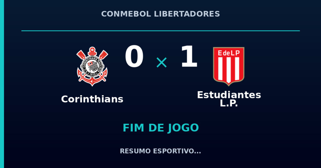 Corinthians 0 x 1 Estudiantes L.P.: resumo e números da partida