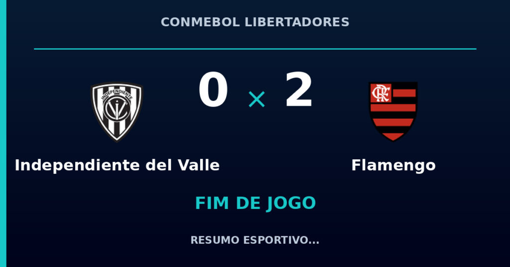 Independiente del Valle 0 x 2 Flamengo: resumo e números da partida
