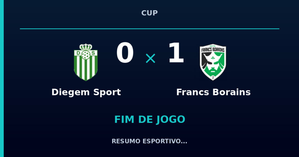Francs Borains vence Diegem Sport por 1 a 0