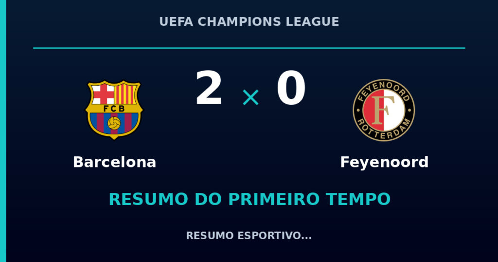 Barcelona 2 x 0 Feyenoord: resumo do primeiro tempo