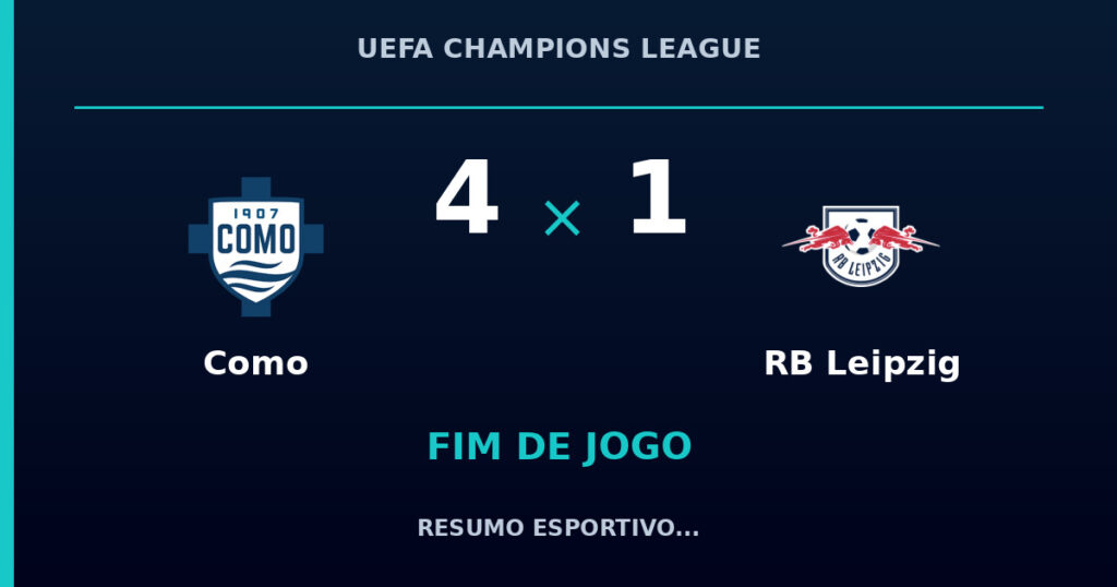 Como 4 x 1 RB Leipzig: resumo e números da partida