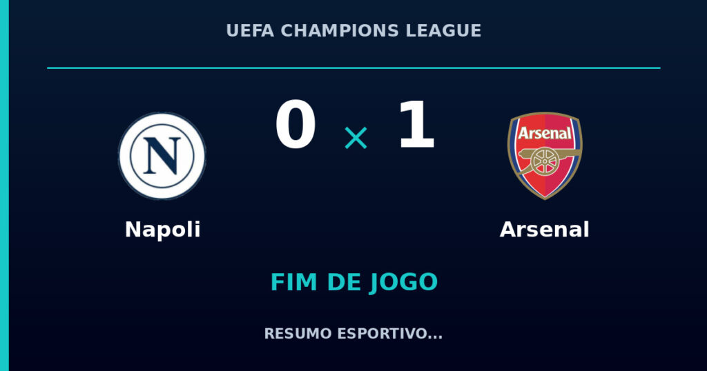 Napoli 0 x 1 Arsenal: resumo e números da partida