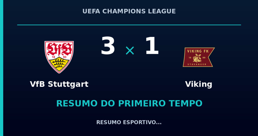 VfB Stuttgart 3 x 1 Viking: resumo do primeiro tempo