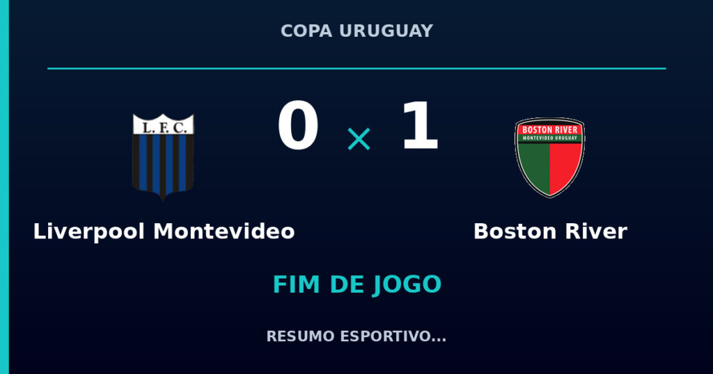 Liverpool Montevideo 0 x 1 Boston River: veja o resumo da partida