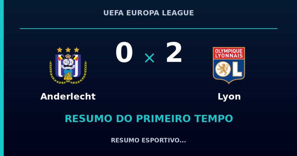 Anderlecht 0 x 2 Lyon: resumo do primeiro tempo