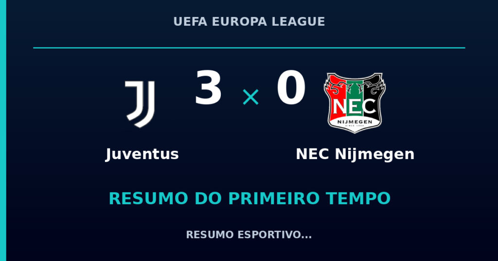 Juventus 3 x 0 NEC Nijmegen: resumo do primeiro tempo
