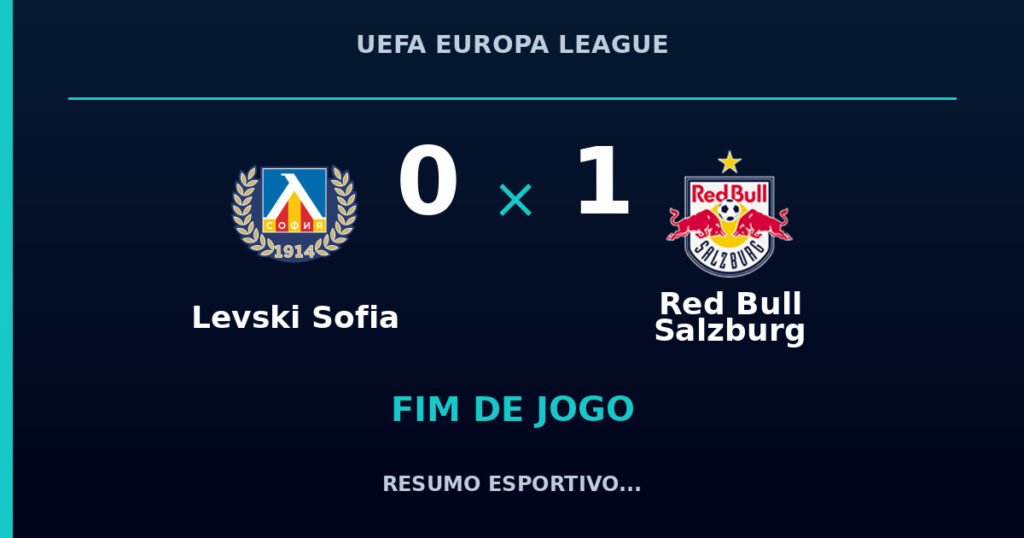 Levski Sofia 0 x 1 Red Bull Salzburg: resumo e números da partida
