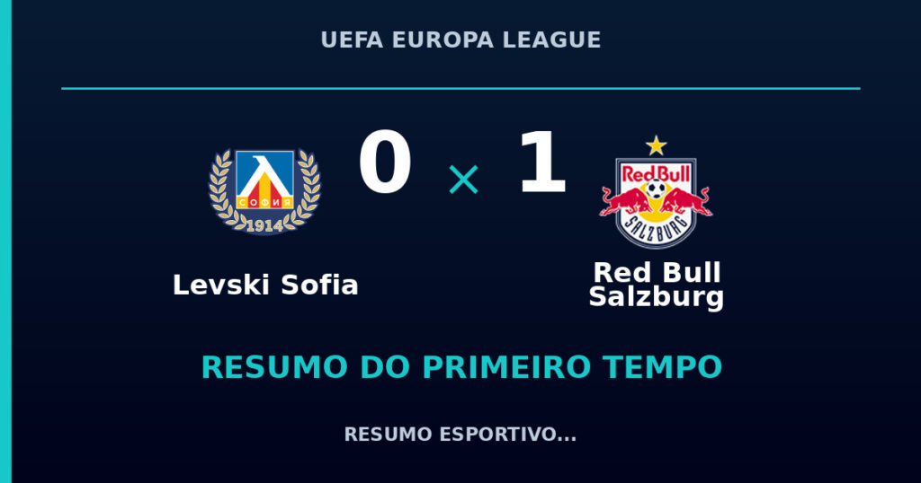 Levski Sofia 0 x 1 Red Bull Salzburg: resumo do primeiro tempo