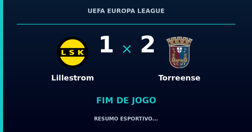 Lillestrom 1 x 2 Torreense: resumo e números da partida