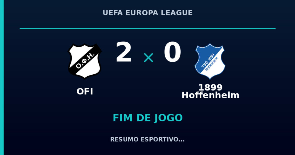 OFI 2 x 0 1899 Hoffenheim: resumo e números da partida