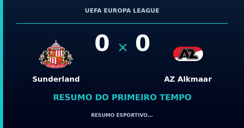 Sunderland 0 x 0 AZ Alkmaar: resumo do primeiro tempo