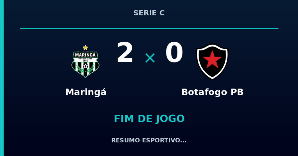 Maringá 2 x 0 Botafogo PB: resumo e números da partida