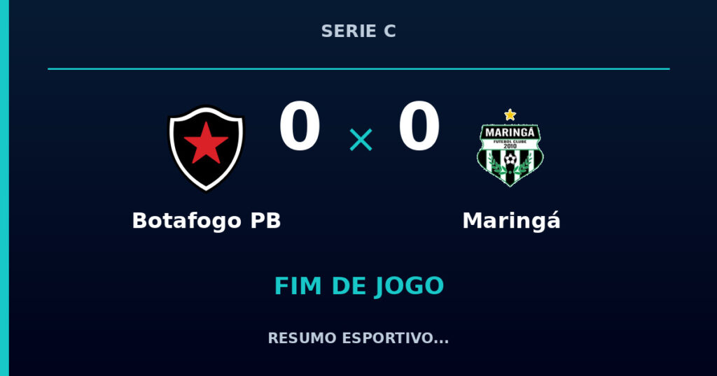 Botafogo PB e Maringá empatam por 0 a 0